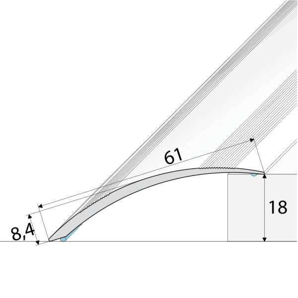Door Threshold Ramp Profile(A49 61mm)