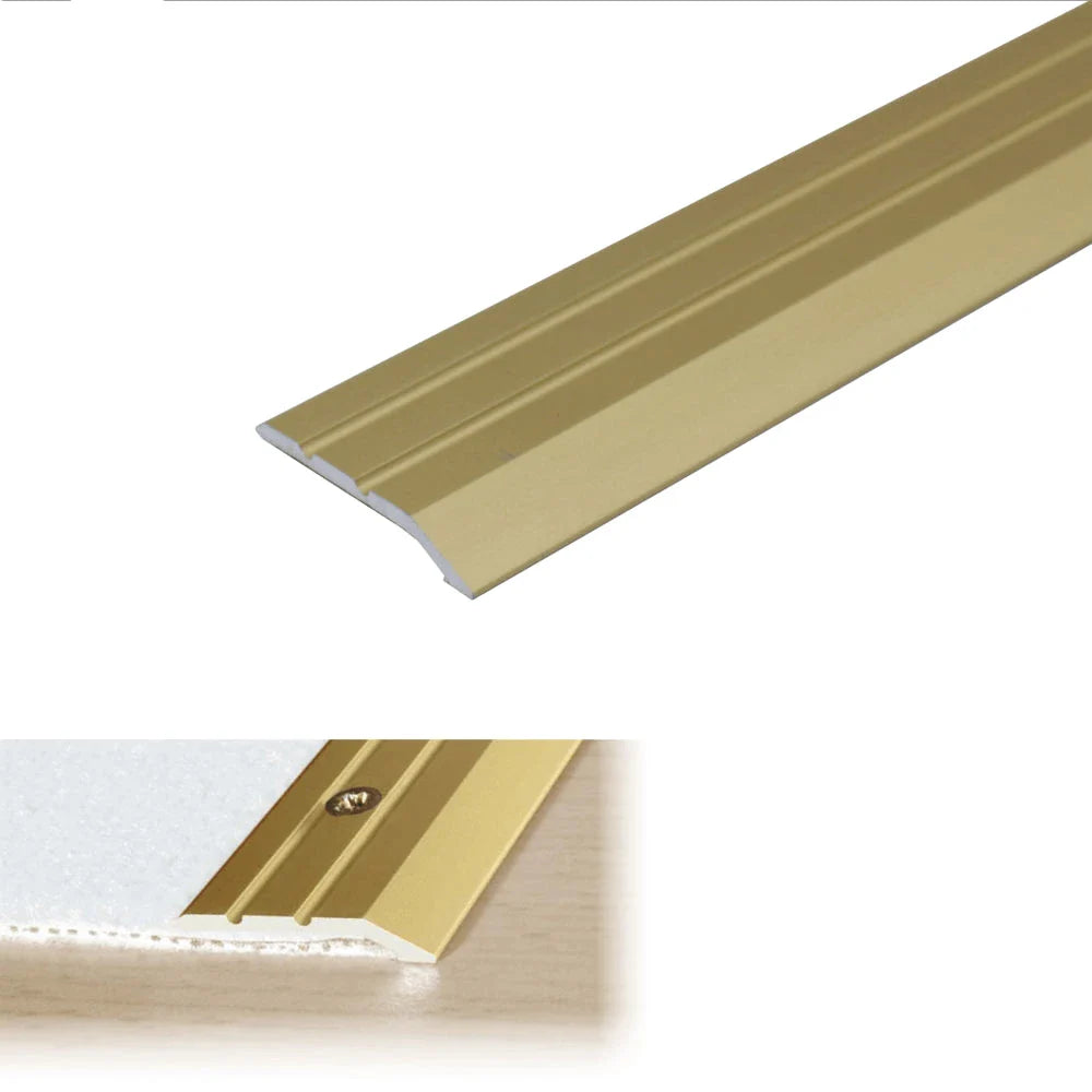 Gold Anodised Aluminium Door Threshold Ramp Profile