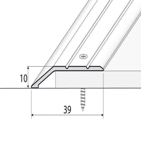 A11 40mm Cayrus Anodised Aluminium Ramp Profile Size