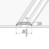 A12 25mm Cayrus Aluminium Flat Door Threshold Strip