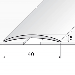 A13 40mm Cayrus Aluminium Self Adhesive Door Threshold Strip Size