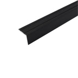 Black A36 25 x 20mm Aluminium Self Adhesive Stair Nosing Edge Trim