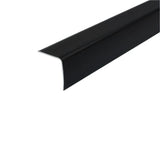 Black A41 35 x 35mm Aluminium Non Slip Ribbed Treads Stair Nosing Edge Trim