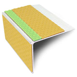 ASL27 Scaled Yellow Aluminium Non Slip Stair Nosing – Straight With Pvc Insert