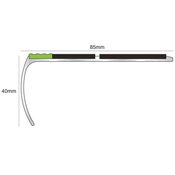 87x40mm Aluminium Non Slip Stair Nosing Edge Trim