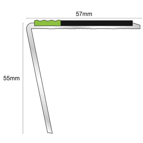 57x55mm DDA Compliant Aluminium Non Slip 