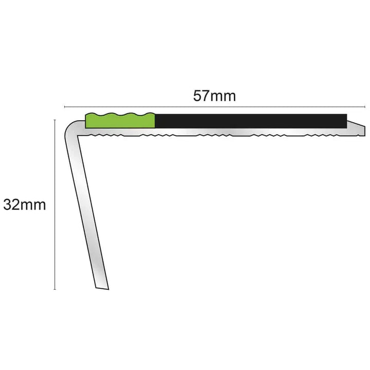 Non Slip Stair Nosing Edge Trim With Pvc Insert