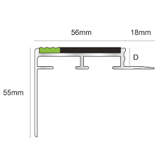 ATC Heavy Duty 10mm  Slimline Non Slip Stair Nosing