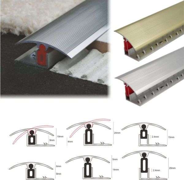 Adjustable Aluminium Door Threshold – TTG (40 x 920mm) - StairNosingUK