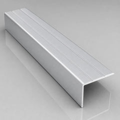 25 x 10mm Aluminium Retro Fit Self Adhesive Stair Nosing Edge Trim Available in Matt Silver Color