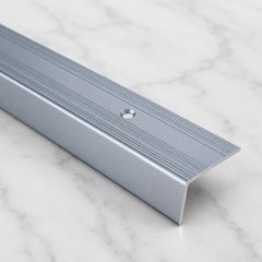 25x20mm Aluminium Stair Nosing Anti-Slip Edge Protector Trim in Bright Silver Color