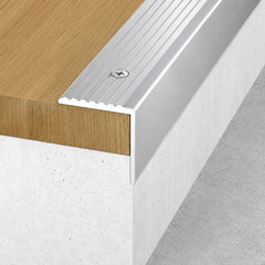25x20mm Aluminium Stair Nosing Anti-Slip Edge Protector Trim Real Use Image