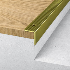 25x20mm Aluminium Stair Nosing Anti-Slip Edge Protector Trim Usage Image