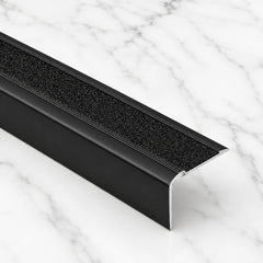 41x26.6mm Anodised Aluminium Stair Nosing with Non-Slip Tape in Black Color