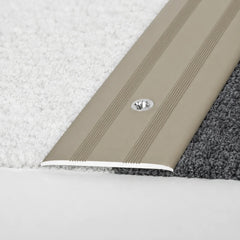 Anodised Aluminium Flat Door Threshold Strip Floor Transition in Inox color