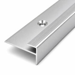 Aluminium LVT Stair Nosing for 5mm Flooring in silver color