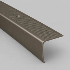 35x35mm Anodised Aluminium Non-Slip Ribbed Stair Nosing Edge Trim Treads in Champagne Color
