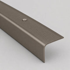 41 x 26.6mm Anodised Aluminium Non Slip Ribbed Treads Stair Nosing Edge Trim in Champagne Color