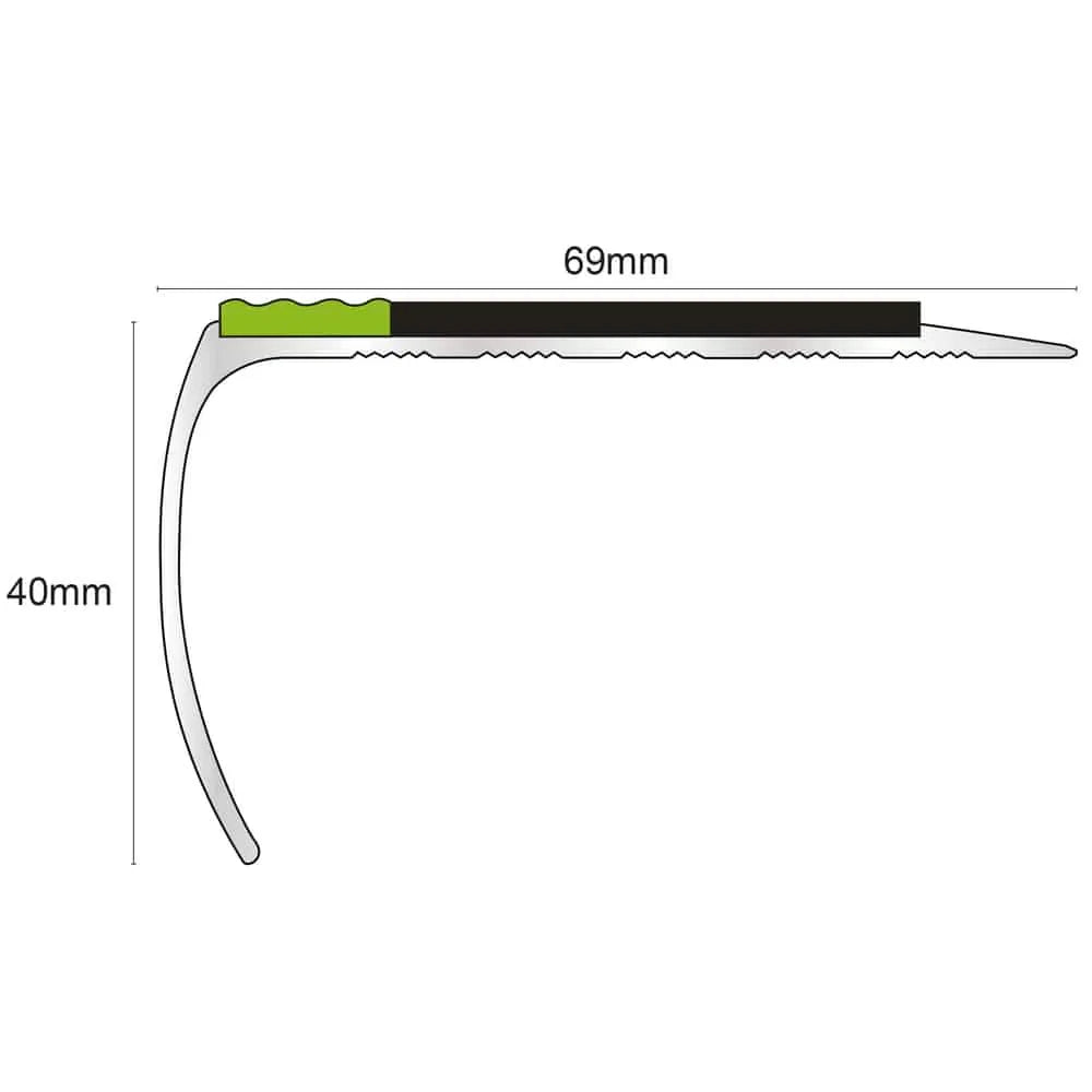 Aluminium Non Slip Stair Nosing - ASL25