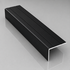 30 x 20mm Aluminium Retro Fit Self Adhesive Stair Nosing Edge Trim In Black Color