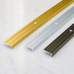 25x10mm Anodised Aluminium Stair Nosing – 1m All Variants