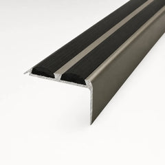 Aluminium Stair Nosing Non-Slip Rubber Edge Trim_Champagne Product image