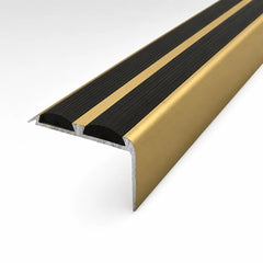 Aluminium Stair Nosing Non-Slip Rubber Edge Trim_Gold Product image