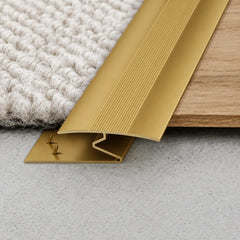 C69 35mm Anodised Aluminium Z Carpet Profile gold