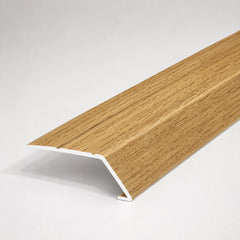 Wood Effect Aluminium Self-Adhesive Ramp Profile 31mm In Amber Oak Color