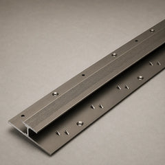 20mm Anodised Aluminium Twin Grip Carpet Cover Strip, Dual Edge Joiner with Screws in Champagne Color