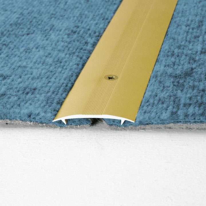 Anodised Aluminium Carpet Cover Strip Profile - C68 36mm - StairNosingUK