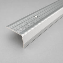 Anodised Aluminium Non Slip Ribbed Treads Stair Nosing Edge Trim-40x25mm_Silver Product