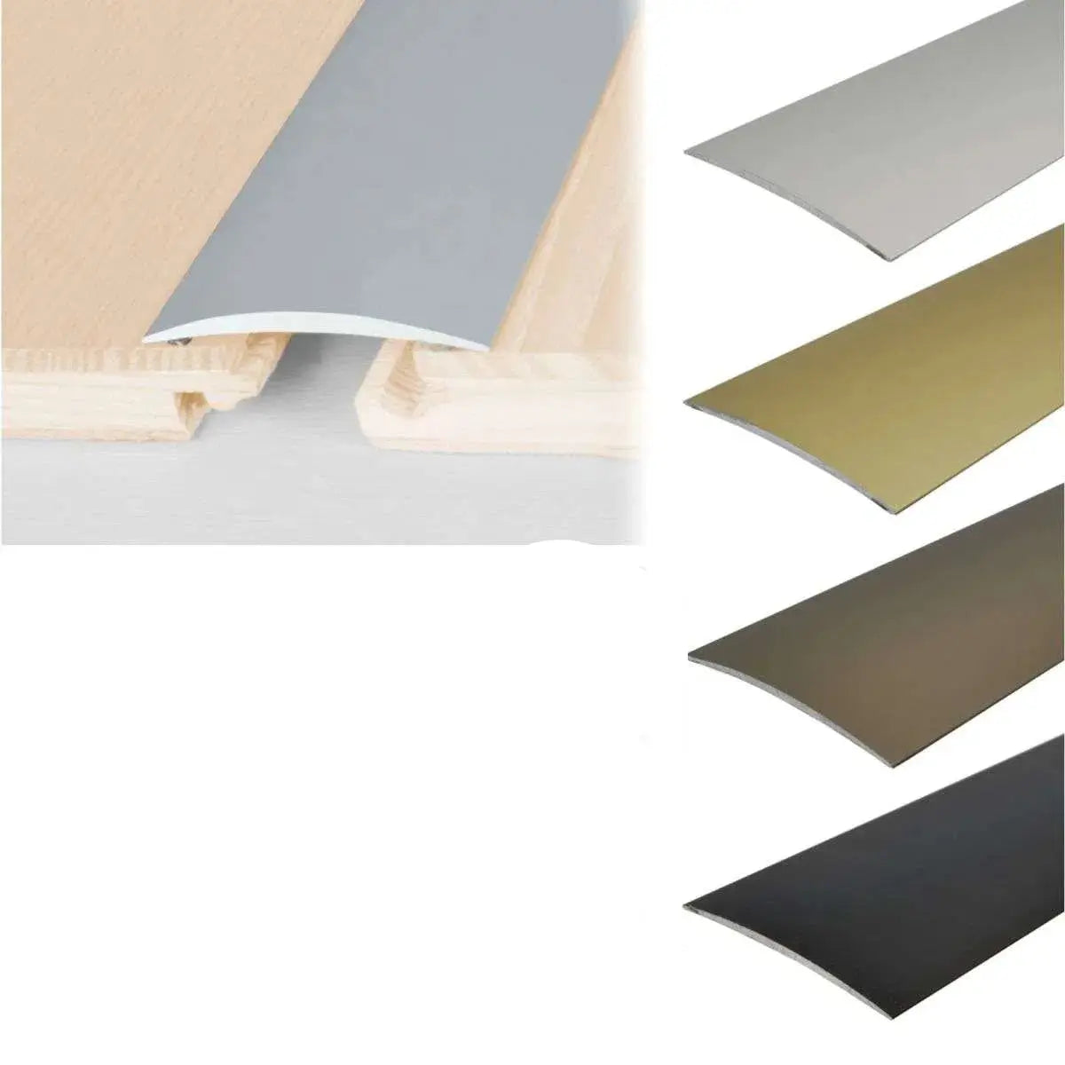 Anodised Aluminium Self-Adhesive Door Threshold – A72 100mm - StairNosingUK