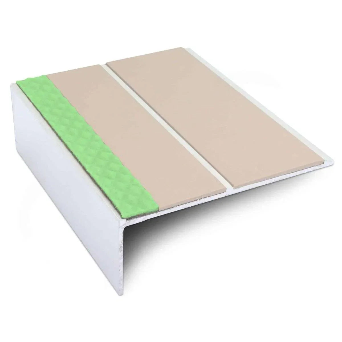 Beige Aluminium Non Slip Stair Nosing - ASL09 - StairNosingUK