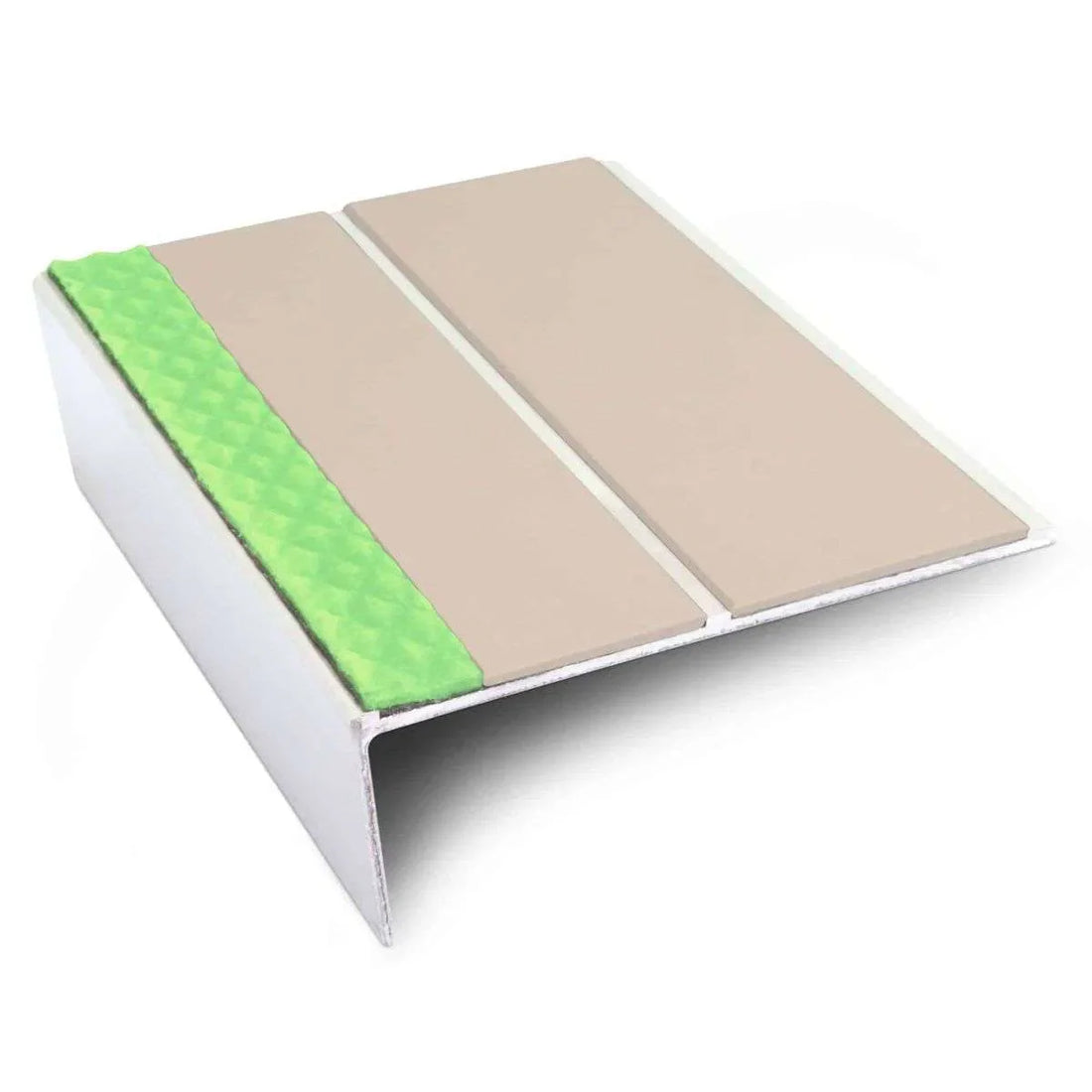 Beige Aluminium Non Slip Stair Nosing - ASL10 - StairNosingUK