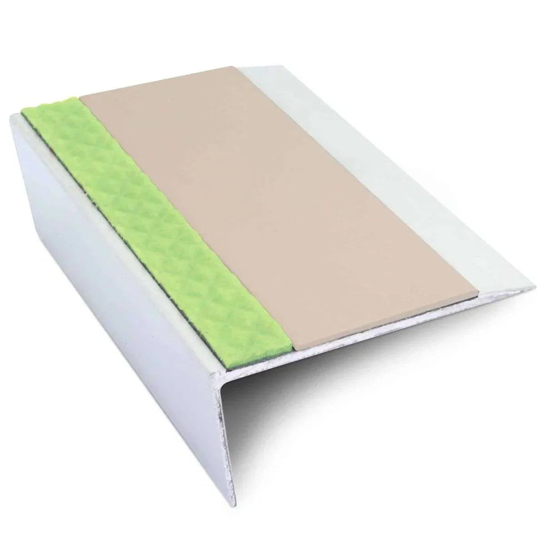 Beige Aluminium Non Slip Stair Nosing - ASL16 - StairNosingUK