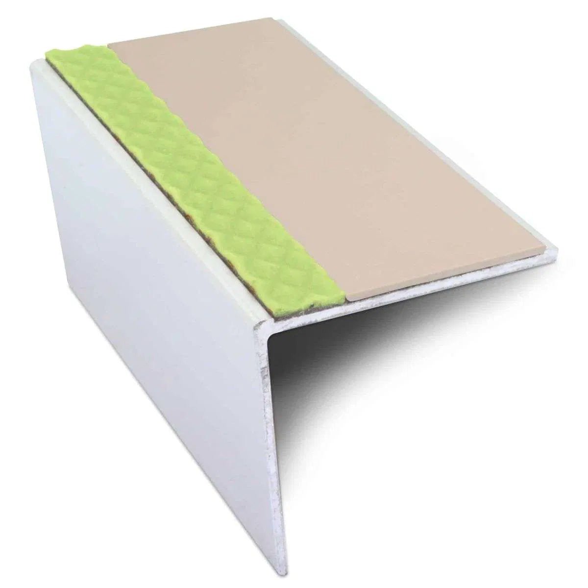 Beige Aluminium Non Slip Stair Nosing - ASL20 - StairNosingUK
