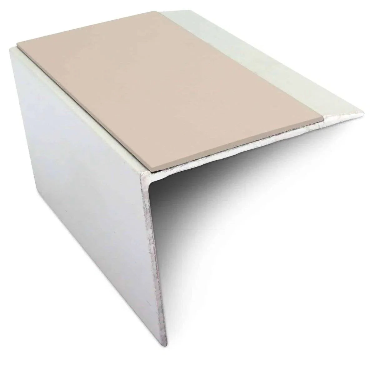 Beige Aluminium Non Slip Stair Nosing - NSL21 (67 x 55mm) - StairNosingUK