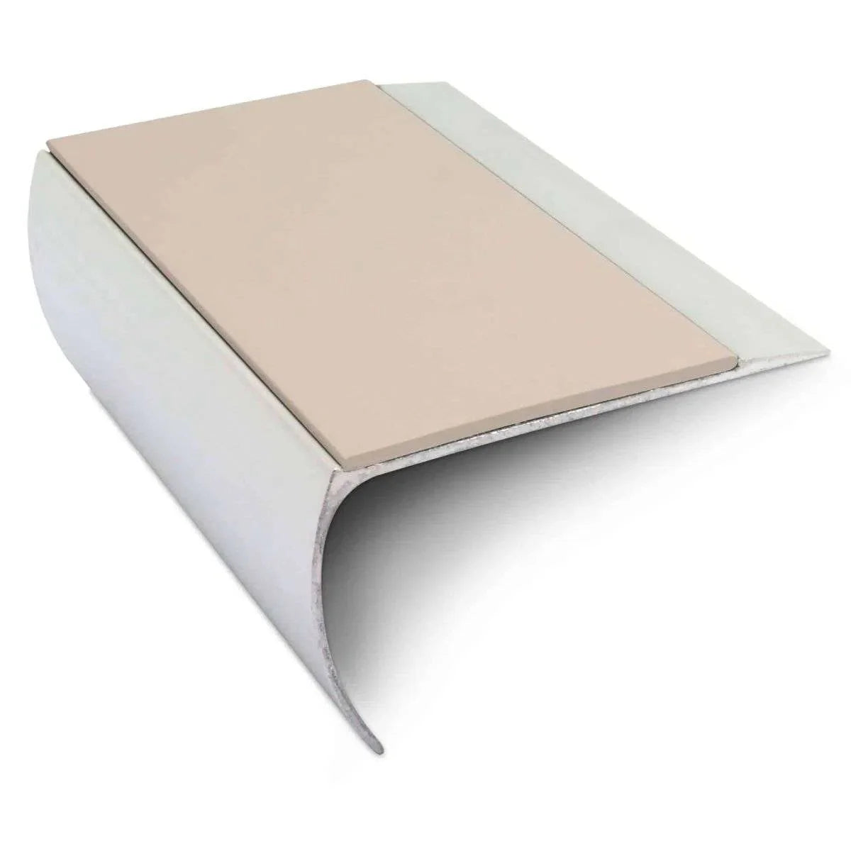 Beige Aluminium Non Slip Stair Nosing - NSL25 (69 x 40mm) - StairNosingUK