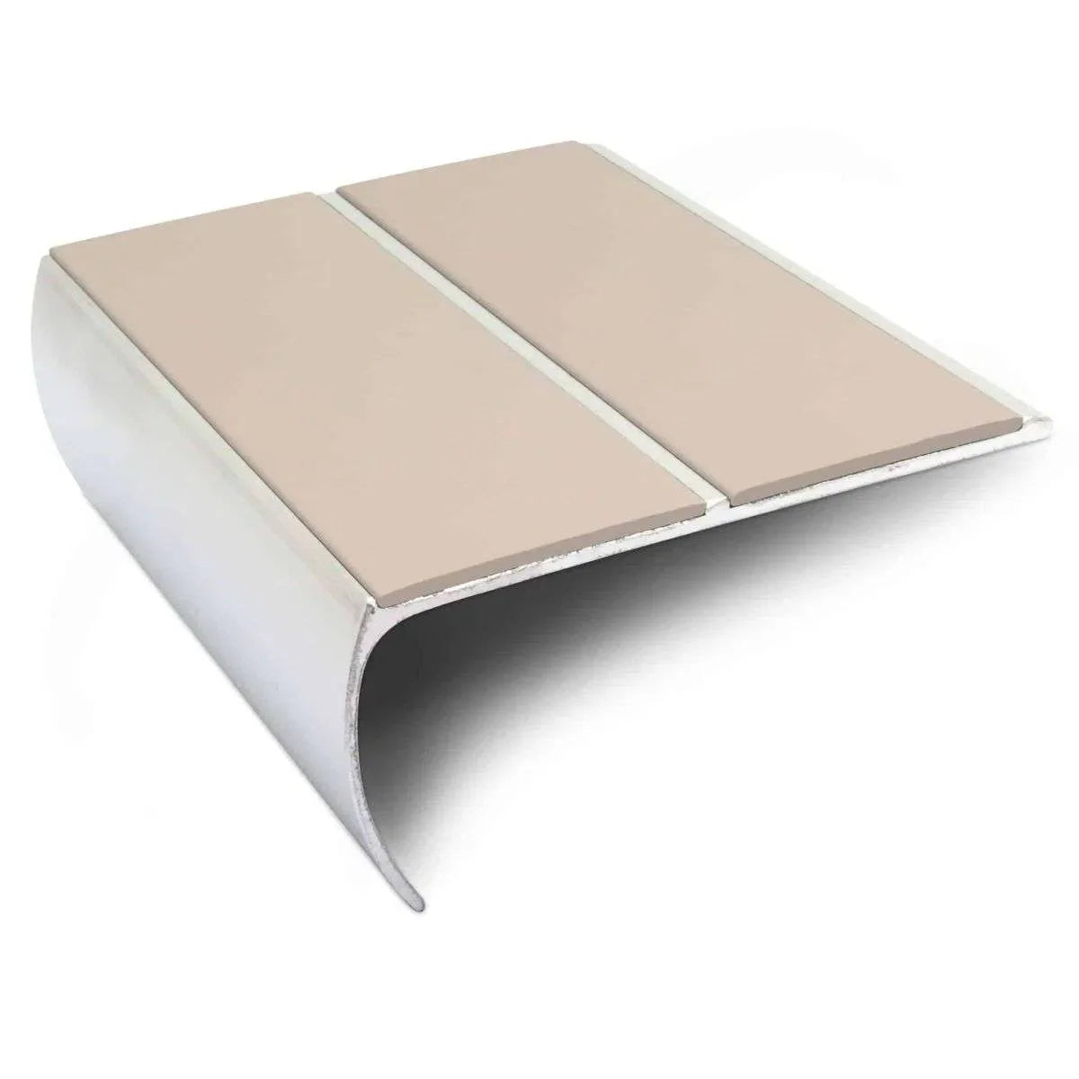 Beige Aluminium Non Slip Stair Nosing - NSL29 (85 x 40mm) - StairNosingUK