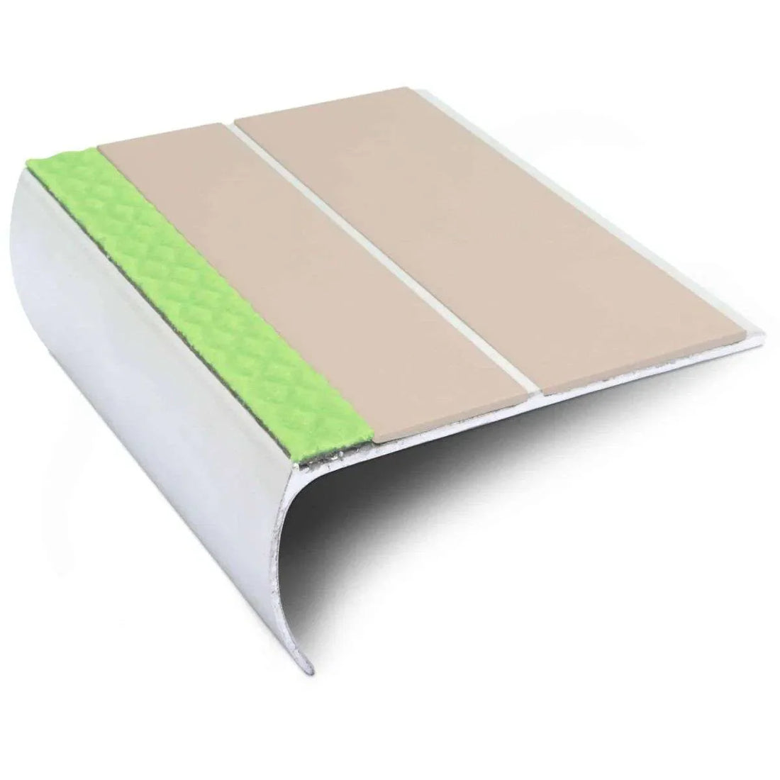 Beige Aluminium Non Slip Stair Nosing with PVC - ASL29