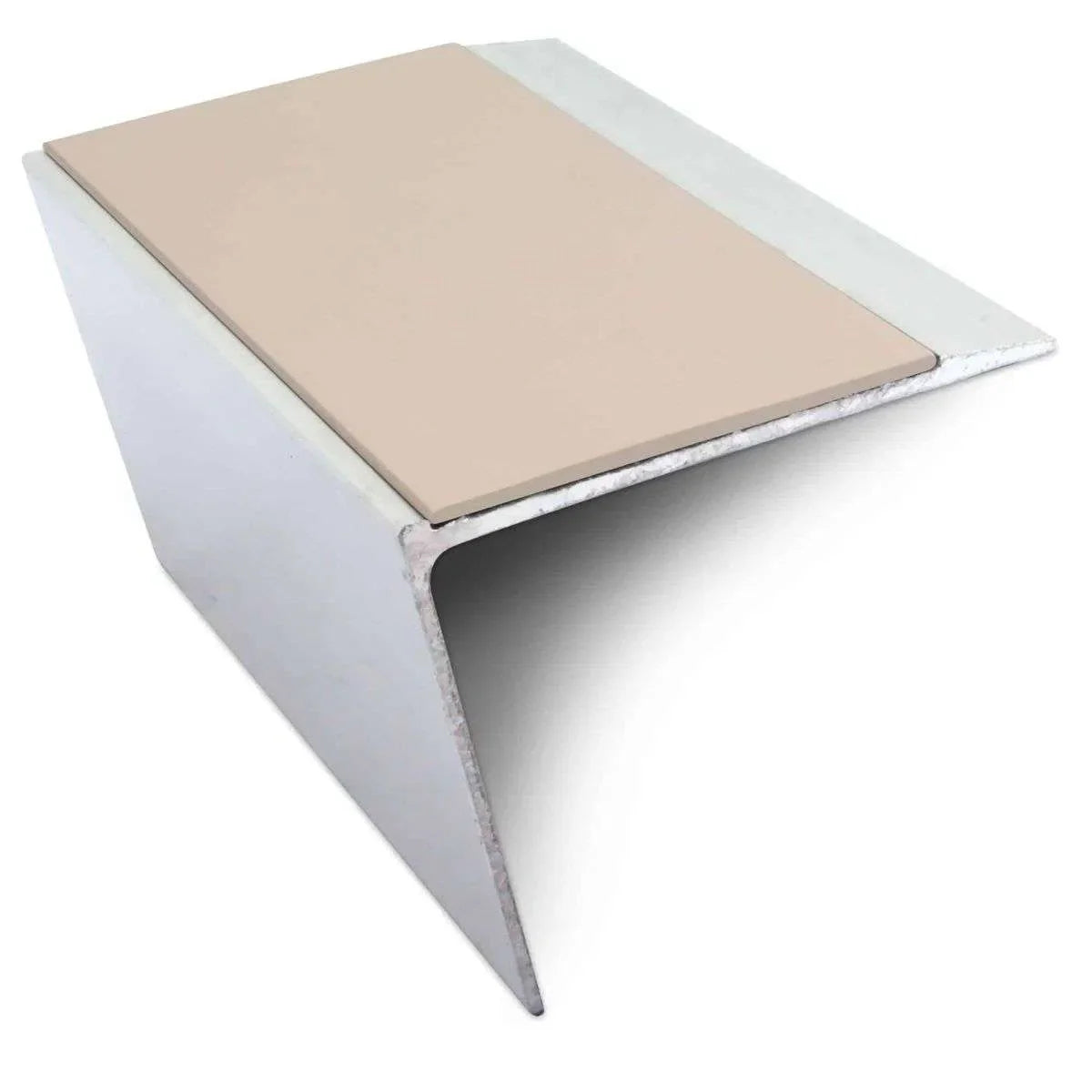 Beige NSL26 DDA Compliant Non-Slip Aluminium Stair Nosing 67x55mm