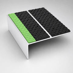 Stair Nosing Edge Trim with PVC Insert black tredsafe