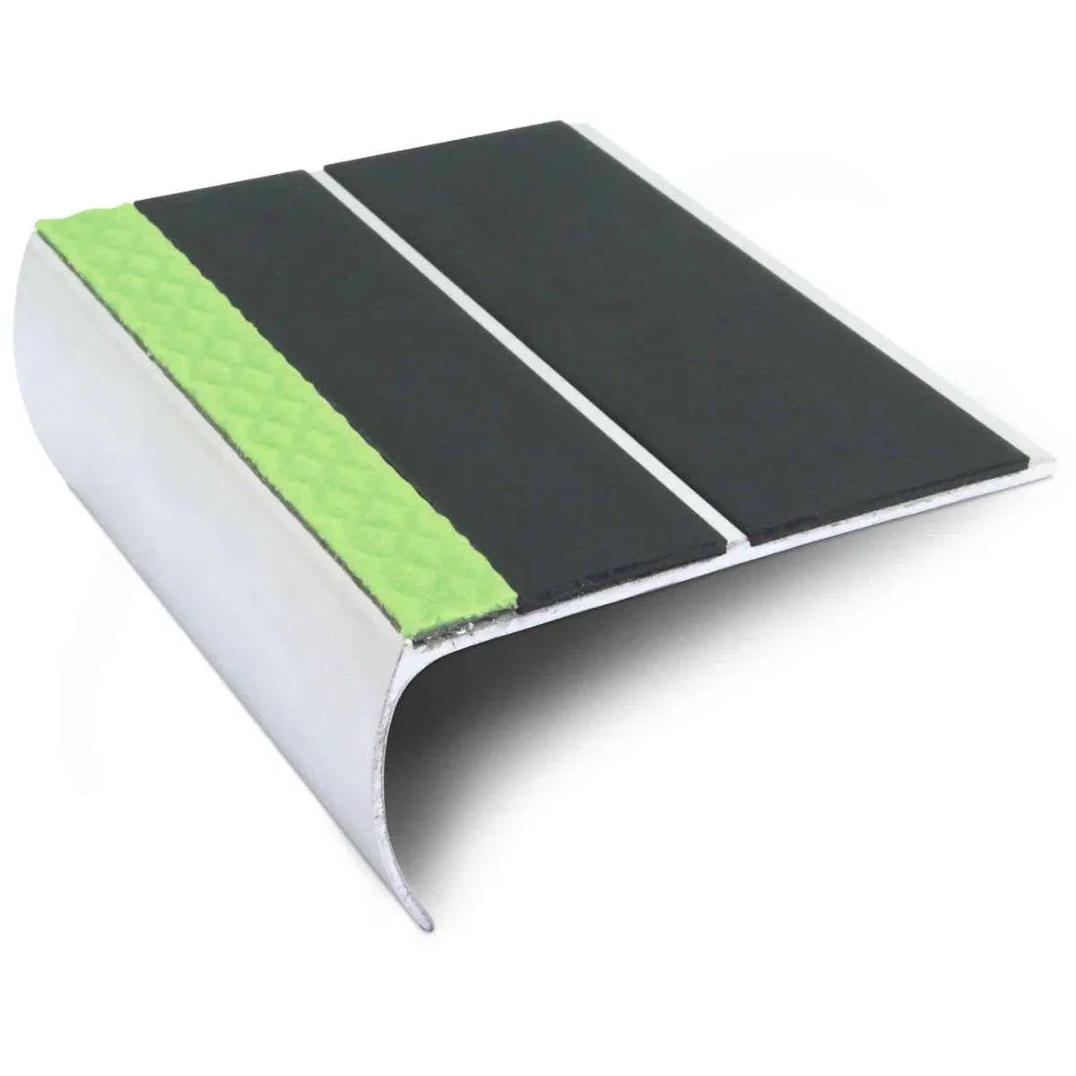 Black Aluminium Non Slip Stair Nosing with PVC - ASL29 - 1