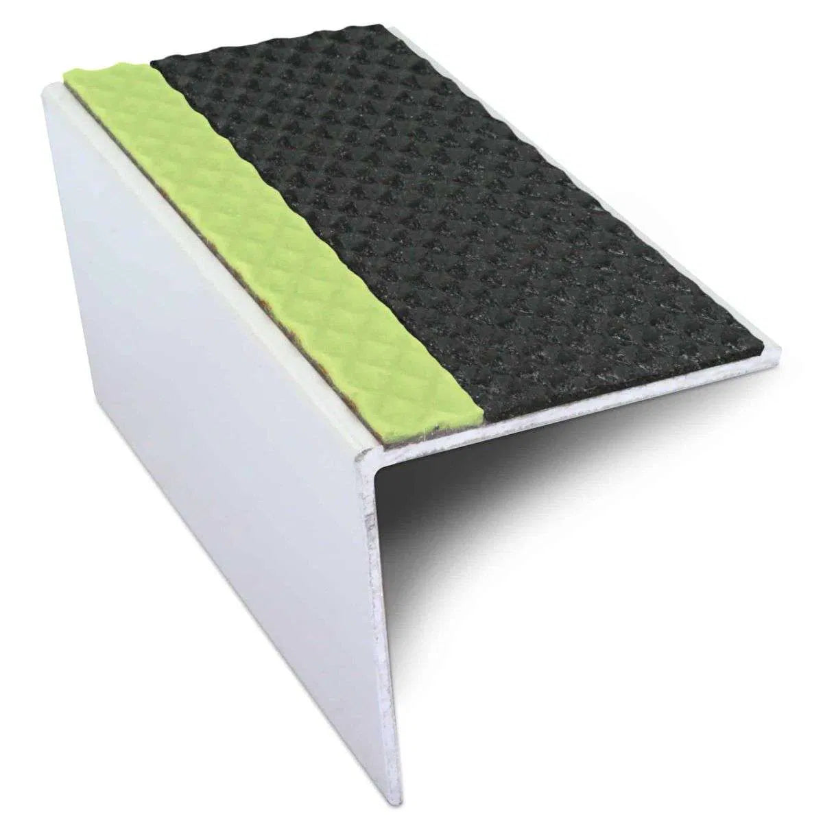 Black DDA Compliant Aluminium Non-Slip Stair Nosing - ASL20
