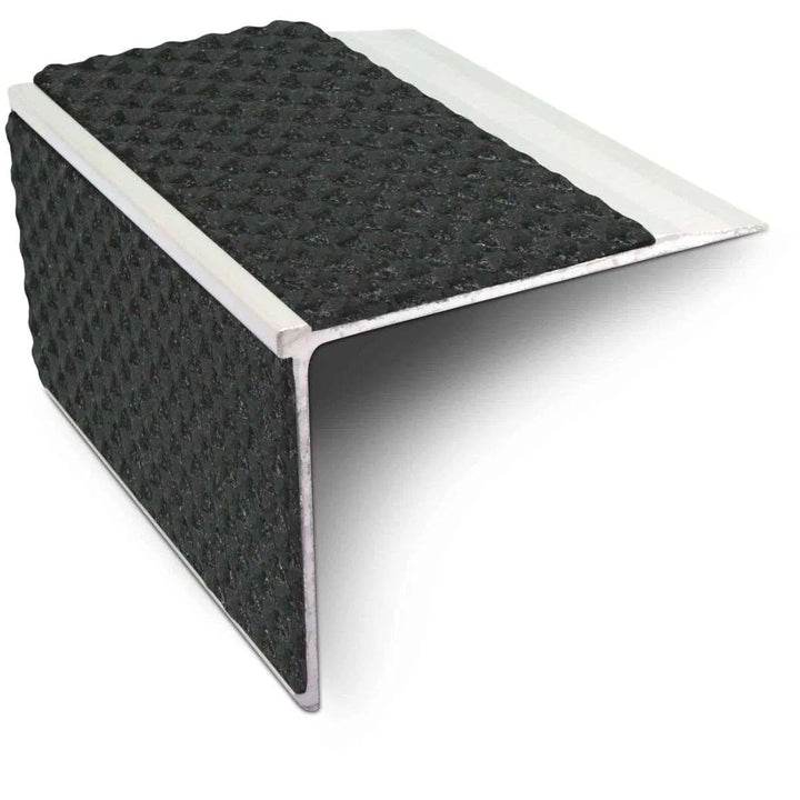 Black Tredsafe Aluminium Non Slip Stair Nosing - NSL27 (75 x 58mm) - StairNosingUK