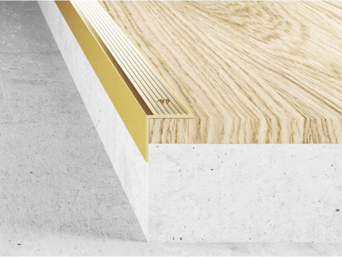 Aluminium Stair Nosing 25x20mm – Anti-Slip Stair Edge Protector Step Trim S02