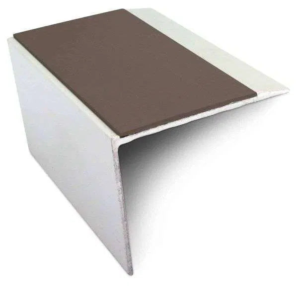 Brown Aluminium Non Slip Stair Nosing - NSL21 (67 x 55mm) - StairNosingUK
