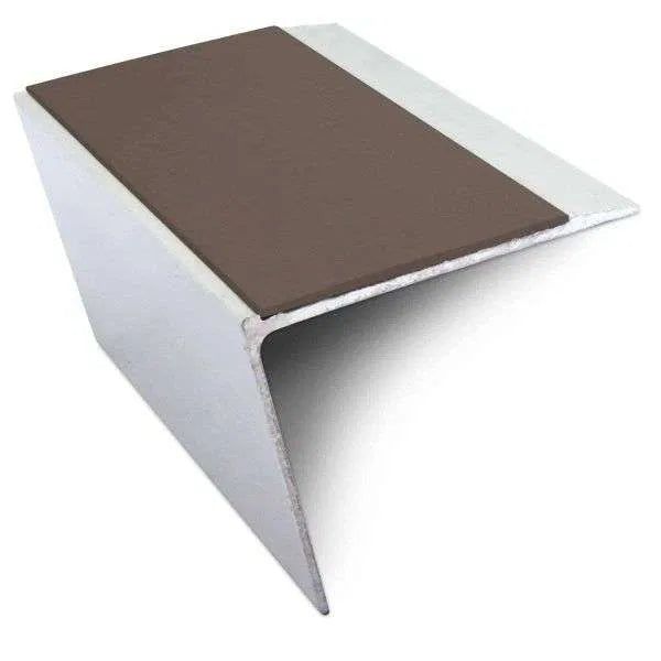 Brown Aluminium Non Slip Stair Nosing - NSL26 (67 x 55mm) - StairNosingUK