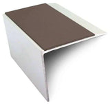 Brown NSL21 67 x 55mm DDA Compliant Aluminium Non Slip Stair Nosing